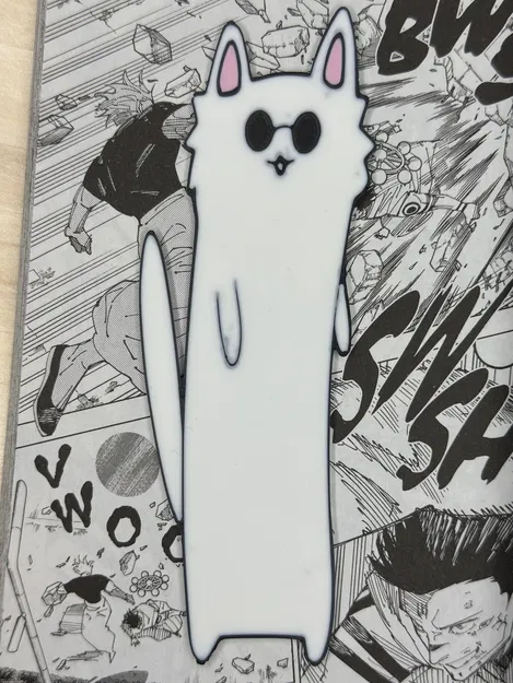 Kẹp sách Gojo Cat (Jujutsu Kaisen) - Phụ kiện 3D siêu cute - Image 1