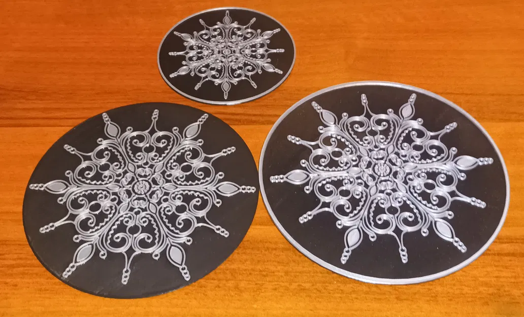Đế lót ly hình bông tuyết (Snowflake Coaster) - Image 1