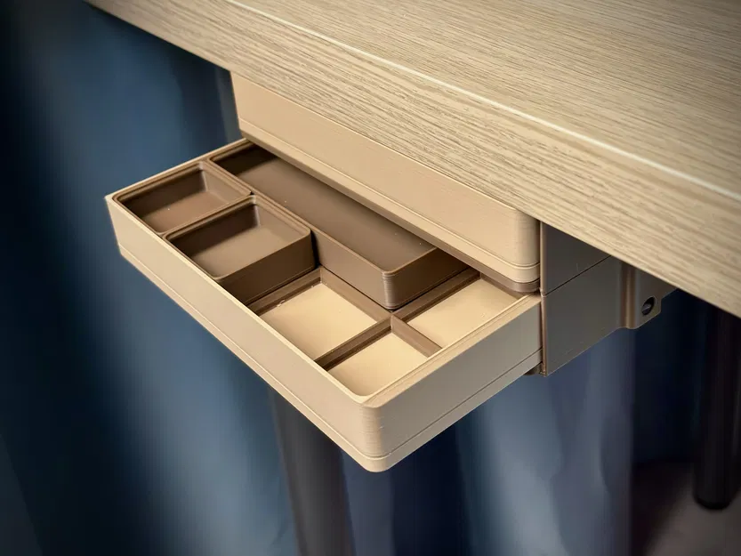 Ngăn Kéo Gầm Bàn Module Gridfinity 2x4 | Cơ Chế Push Lock - Image 1