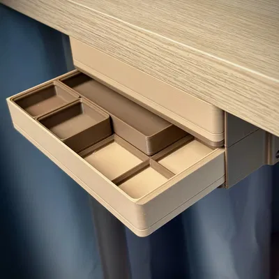 Ngăn Kéo Gầm Bàn Module Gridfinity 2x4 | Cơ Chế Push Lock