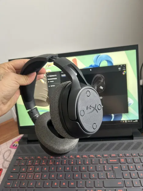 Nắp nút bên hông thay thế cho HyperX Cloud Flight S (Có logo / Không logo) - Image 2