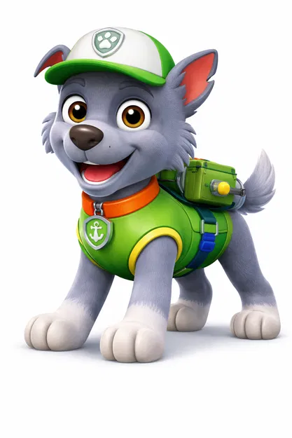 Mô hình 3D Rocky từ biệt đội Paw Patrol đáng yêu cho bé - Image 1