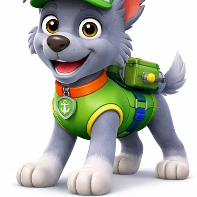 Mô hình 3D Rocky từ biệt đội Paw Patrol đáng yêu cho bé