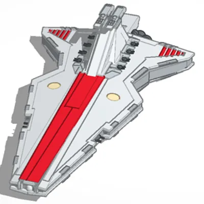 Mô hình 3D tàu chiến Venator Class Cruiser cực chất cho fan Star Wars