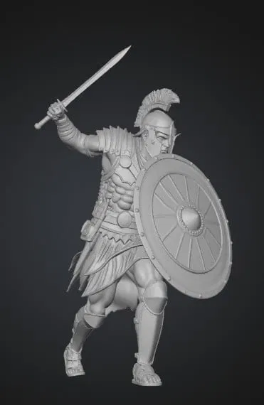 Mô hình chiến binh La Mã xung trận (Legionary Warrior Charging) 3D - Image 1