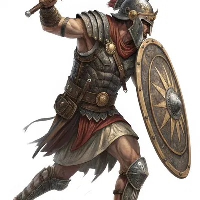 Mô hình chiến binh La Mã xung trận (Legionary Warrior Charging) 3D