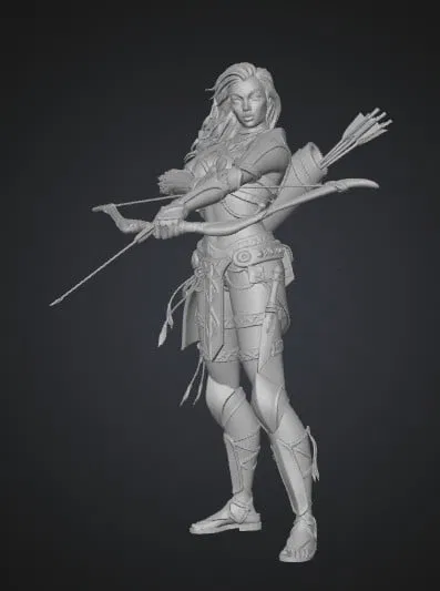 Mô hình 3D nữ cung thủ Ironwood Huntress cực chất cho game thủ - Image 1