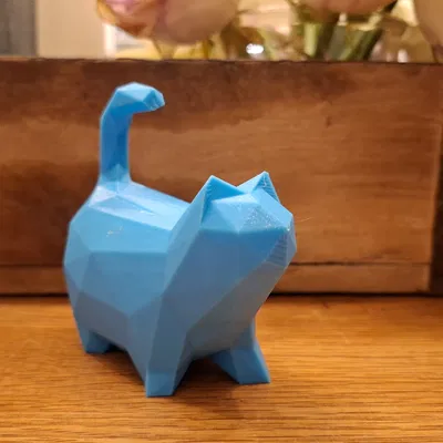 Mô hình chú mèo Low Poly trang trí để bàn cực đẹp