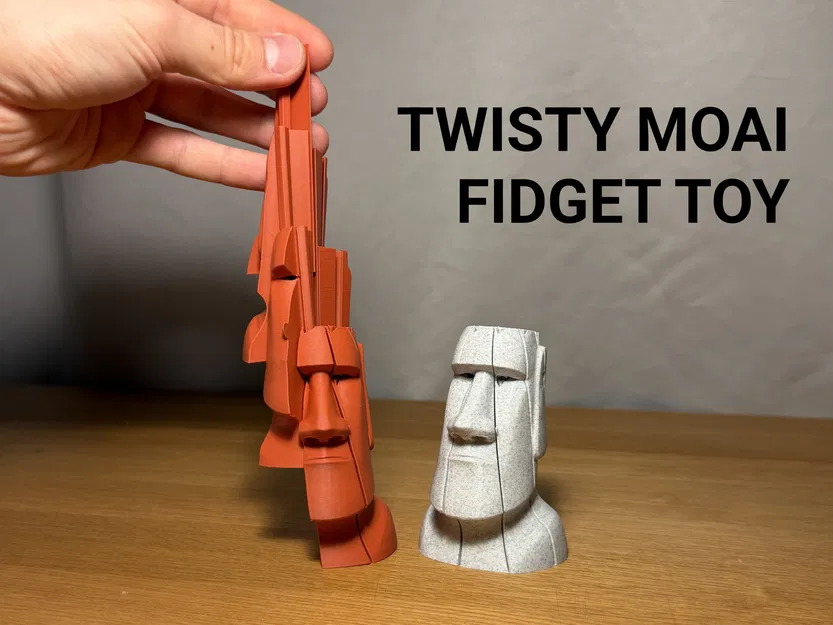 Mô Hình Đồ Chơi Fidget Moai Xoắn Độc Đáo - Image 1