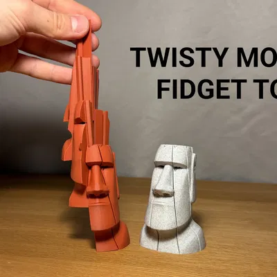 Mô Hình Đồ Chơi Fidget Moai Xoắn Độc Đáo