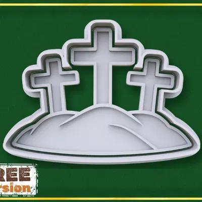 Khuôn cắt bánh quy hình Thánh giá trên đồi (Easter Story Cross on the Hill)