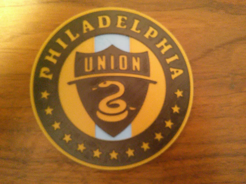 Mô hình 3D Logo Philadelphia Union làm đế lót ly trang trí - Image 1