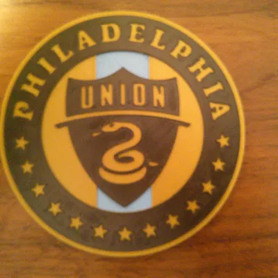 Mô hình 3D Logo Philadelphia Union làm đế lót ly trang trí