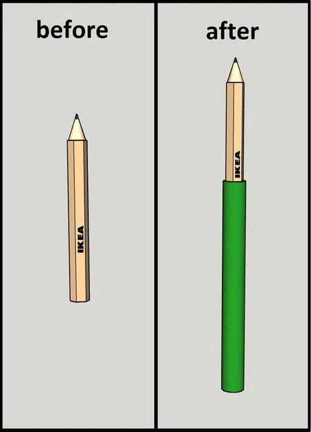 Bộ nối dài bút chì (Pencil Extender) thông minh cho bút chì ngắn - Image 1