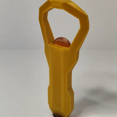 Khui bia thiết kế thông minh sử dụng đồng xu (3D Print Model)