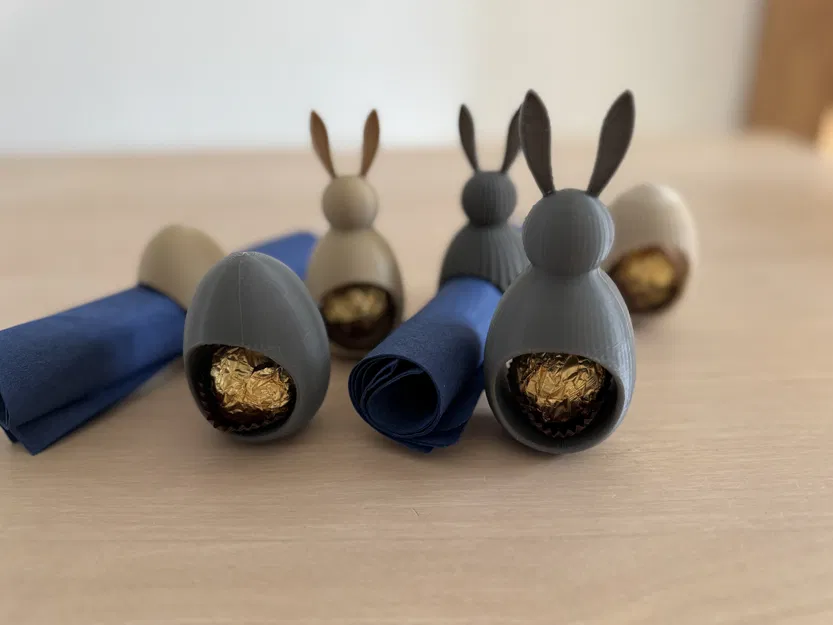 Bộ vòng giữ khăn ăn và hộp kẹo trang trí bàn tiệc Phục Sinh - Image 2