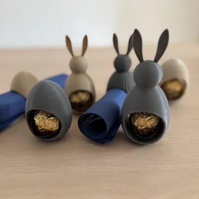 Bộ vòng giữ khăn ăn và hộp kẹo trang trí bàn tiệc Phục Sinh