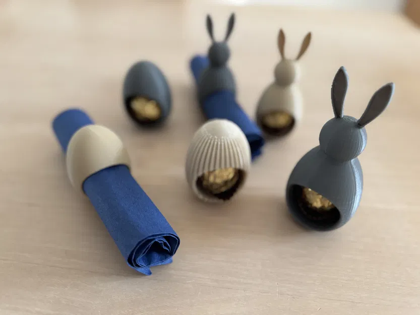 Bộ vòng giữ khăn ăn và hộp kẹo trang trí bàn tiệc Phục Sinh - Image 3