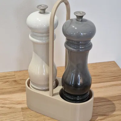 Khay đựng lọ muối tiêu Le Creuset có tay cầm - In 3D tiện dụng