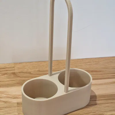 Khay đựng lọ muối tiêu Le Creuset có tay cầm - In 3D tiện dụng