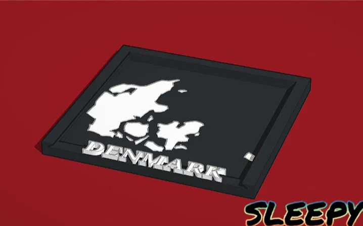 Mô hình trang trí bản đồ Đan Mạch (LIL DENMARK) in 3D đẹp mắt - Image 1