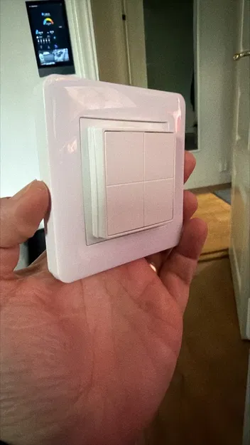 Khung gắn Shelly BLU Wall Switch 4 cho mặt nạ Schneider Exxact - Image 2