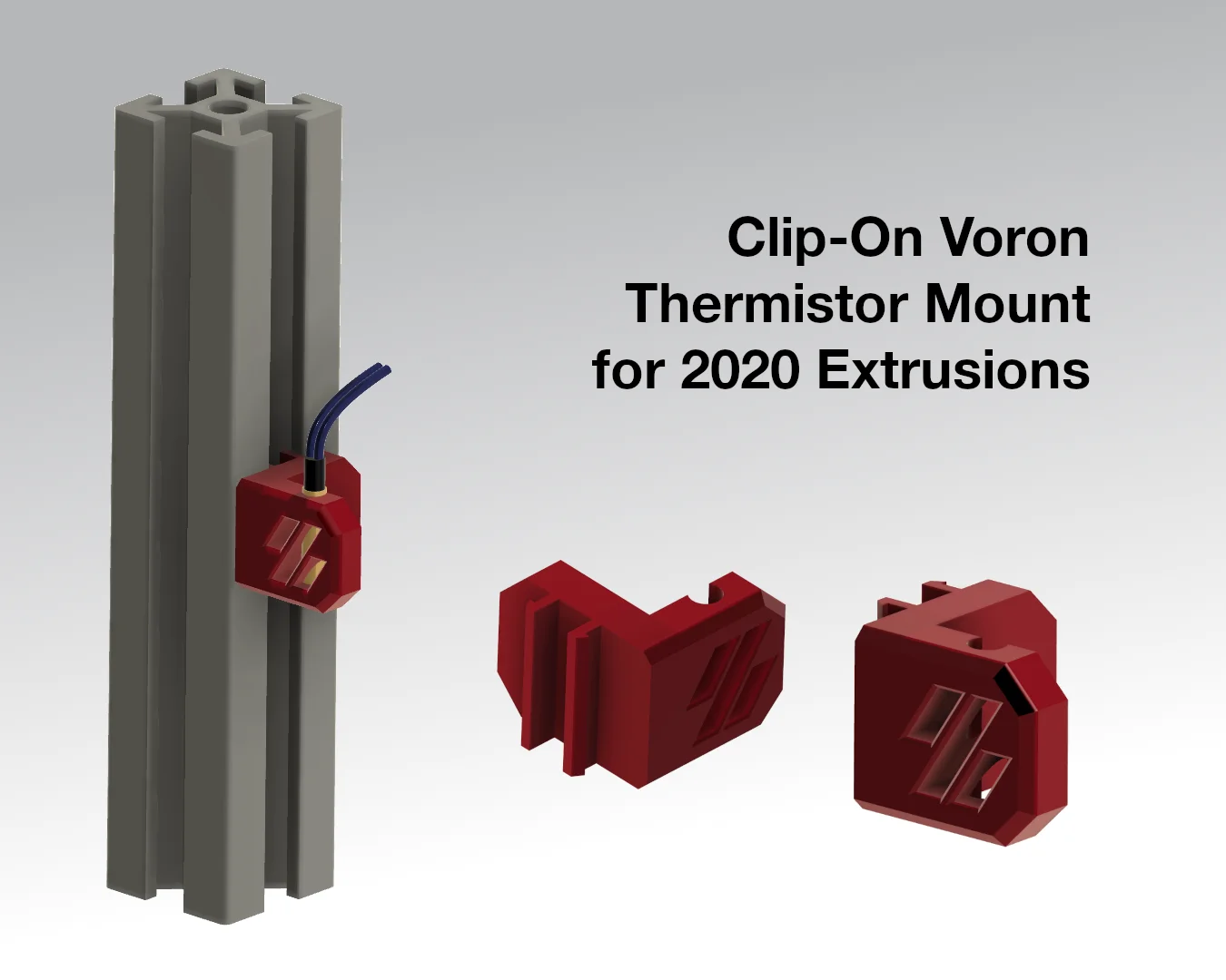 Giá kẹp cảm biến nhiệt độ Voron cho thanh nhôm 2020 1