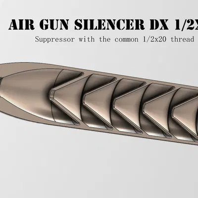 Ống giảm thanh Air Gun Silencer Dx 1/2x20