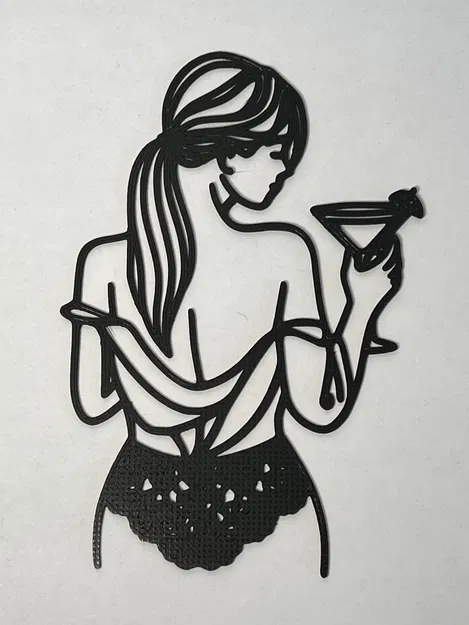 Mẫu in 3D tranh treo tường hình cô gái gợi cảm Woman Wall Art #28 - Image 1