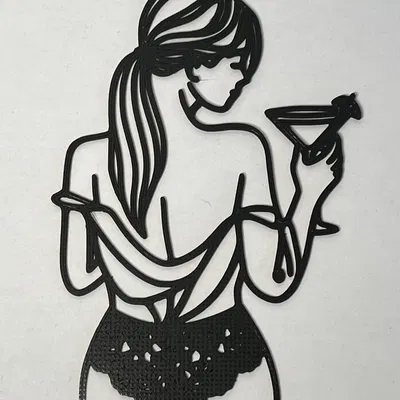 Mẫu in 3D tranh treo tường hình cô gái gợi cảm Woman Wall Art #28