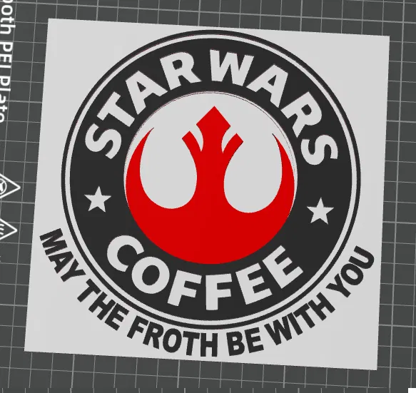 Mô hình trang trí 3D Star Wars Rebel Coffee độc đáo - Image 1