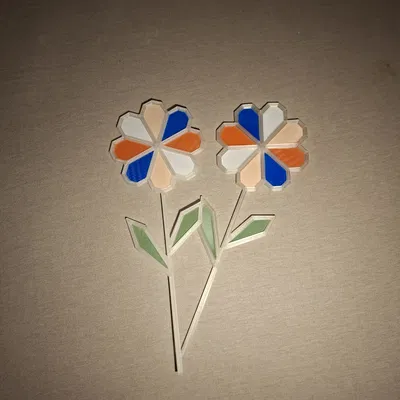 Hoa có cánh và lá tháo rời linh hoạt