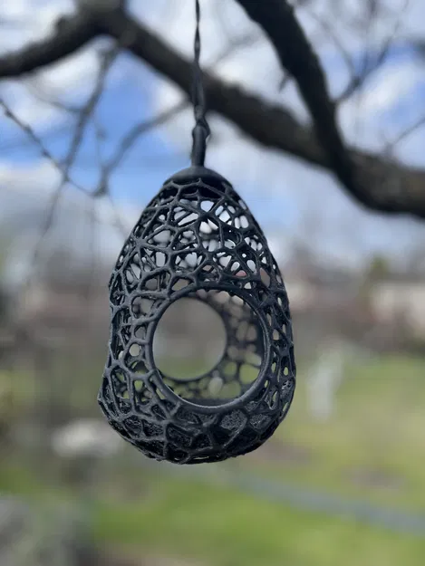 Khay thức ăn cho chim hình trứng Voronoi - Image 1