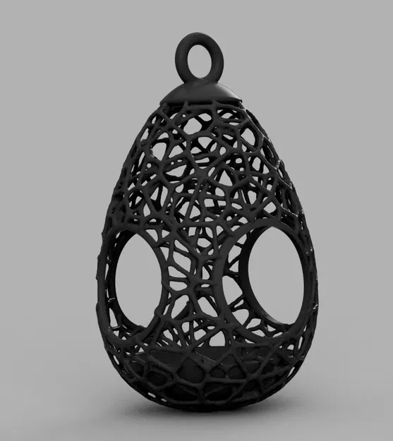 Khay thức ăn cho chim hình trứng Voronoi - Image 2