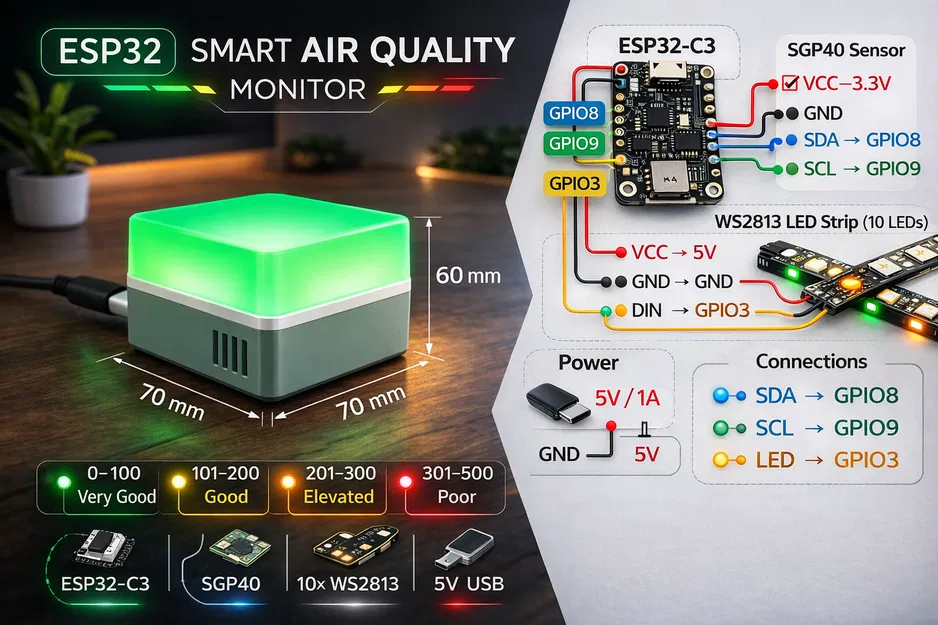 Thiết bị giám sát chất lượng không khí (Air Quality Monitor) - Image 2