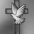 Mô hình 3D Thánh giá và chim bồ câu hòa bình trang trí tinh tế - Thumbnail 1