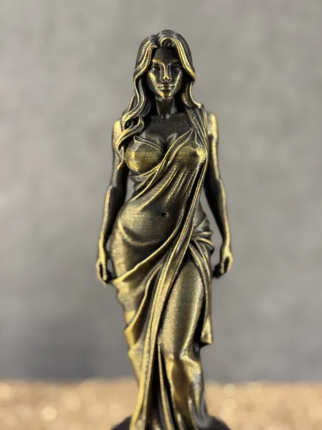 Ethereal Silk Goddess | Tượng Nghệ Thuật Art Deco Đẳng Cấp Bảo Tàng - Image 1