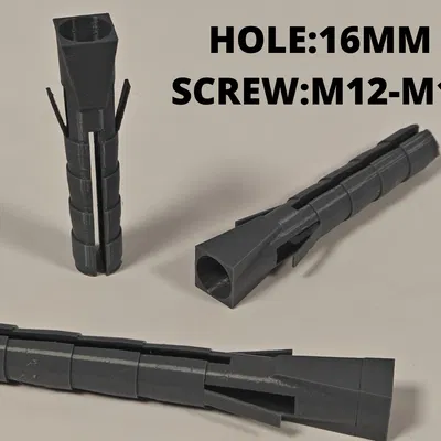 Tắc kê chịu lực (16mm) | Dùng cho ốc vít M12-M14