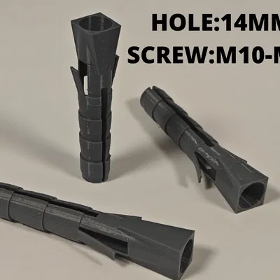 Tắc kê tường hạng nặng (14mm) | Dùng cho ốc vít M10-M12