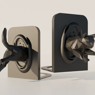 Chặn Sách Mèo Low Poly Xuyên Cổng