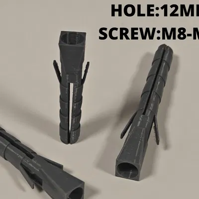 Tắc kê tường chịu lực (12mm) | Dùng cho ốc M8-M10