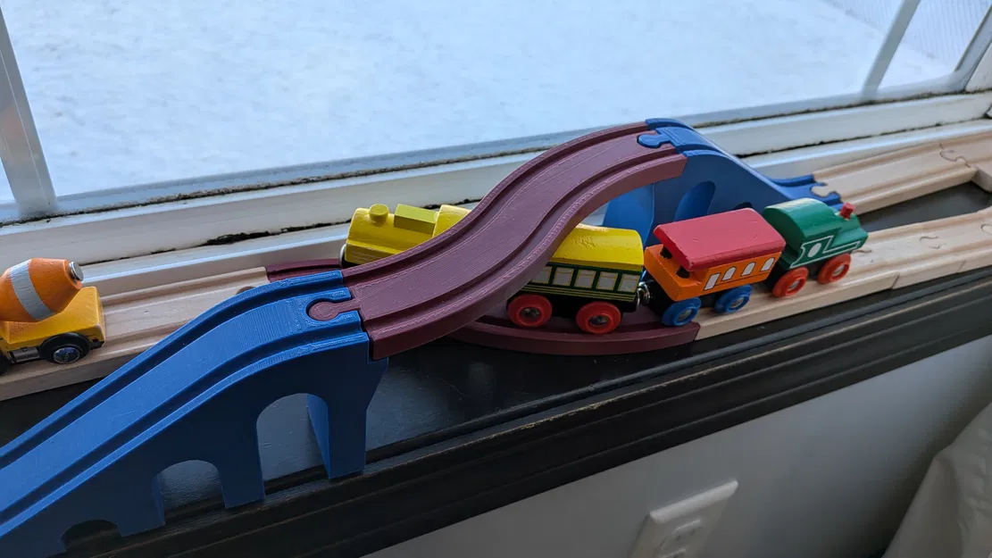 Đường ray xe lửa Brio/Ikea Swerve Track in 3D cho bé - Image 1