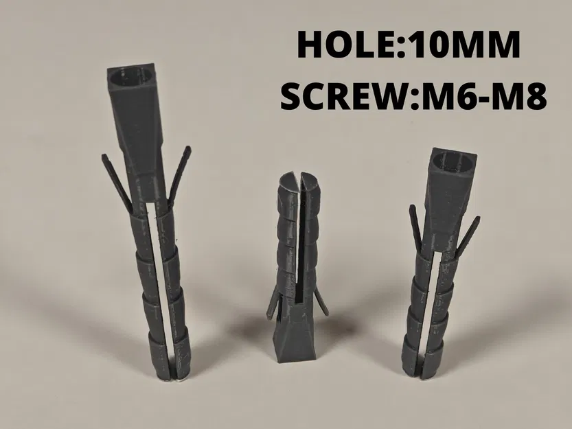 Tắc kê nhựa chịu lực (10mm) | Dùng cho vít M6-M8 - Image 1