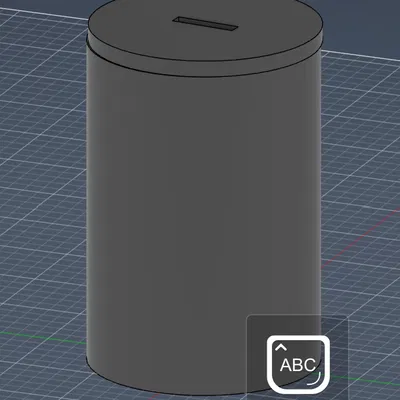 Ống heo tiết kiệm Tirelire - Mẫu in 3D hình trụ đơn giản tinh tế