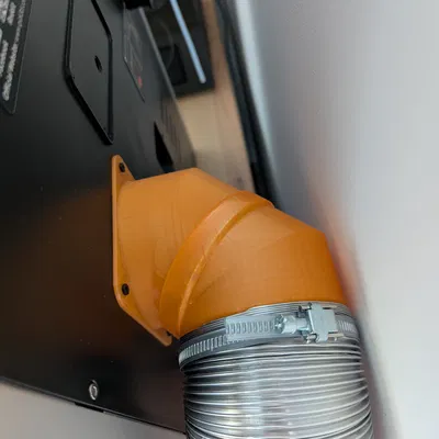 Cút nối ống xả 90 độ cho máy in 3D QIDI Q2 (Gọn gàng và tiện lợi)