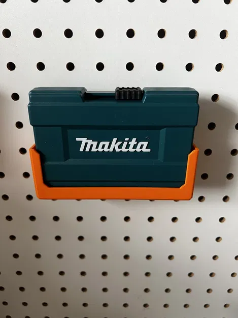 Giá treo hộp mũi khoan Makita cho bảng lỗ (Pegboard) - Tự in 3D - Image 1