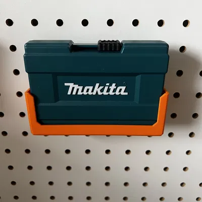 Giá treo hộp mũi khoan Makita cho bảng lỗ (Pegboard) - Tự in 3D