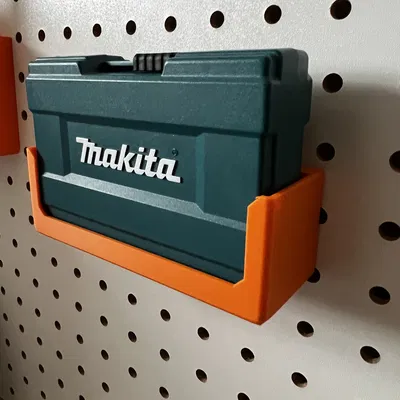 Giá treo hộp mũi khoan Makita cho bảng lỗ (Pegboard) - Tự in 3D