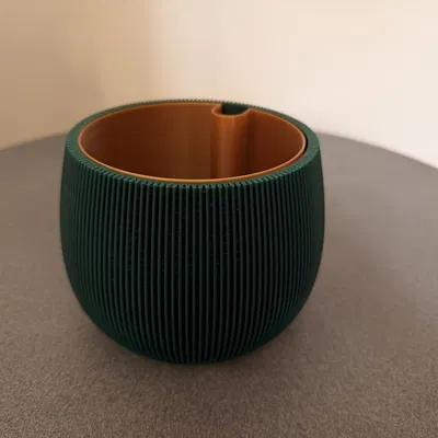 Chậu cây có lỗ tưới nước – Chất liệu Prusament Opal Green PLA