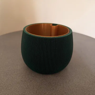 Chậu cây có lỗ tưới nước – Chất liệu Prusament Opal Green PLA